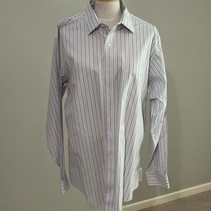 Brooks Brothers Classic Blue/Purple Stripe Dress Shirt Size 17.5
